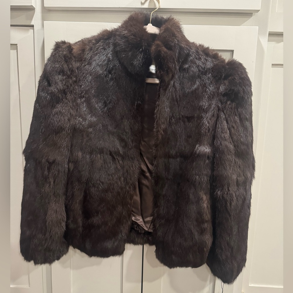 Vintage Mink Coat, lined with zipper size S beautifull condition